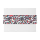 Paisley Floral Doodle Pattern Uitnodigingen Wikkel (Achterkant Voorbeeld)