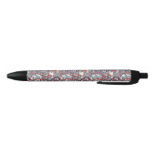 Paisley Floral Doodle Pattern Zwarte Inkt Pen (Bodem)