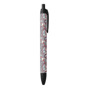 Paisley Floral Doodle Pattern Zwarte Inkt Pen