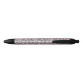Paisley Floral Doodle Pattern Zwarte Inkt Pen (Achterkant)