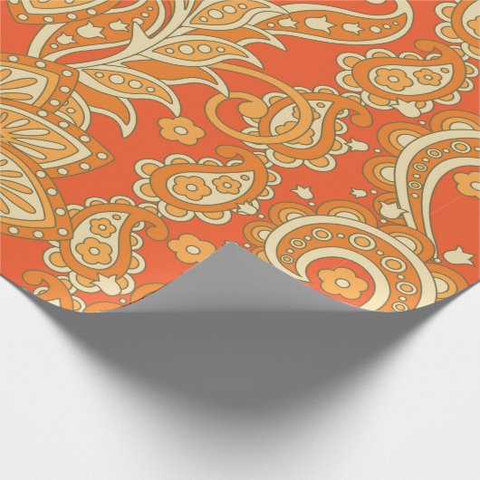 Paisley Floral etnisch naadloos Patroon. Arabic Or Cadeaupapier (Hoek)