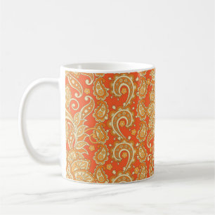 Paisley Floral etnisch naadloos Patroon. Arabic Or Koffiemok