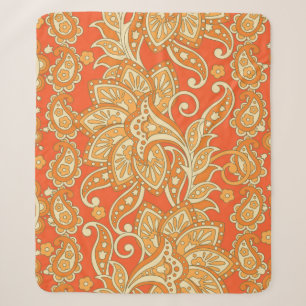 Paisley Floral etnisch naadloos Patroon. Arabic Or Sherpa Deken