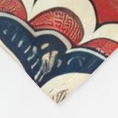 Paisley Floral Fusion in rood, wit en blauw Fleece Deken (Hoek)