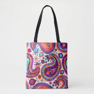 Paisley Floral Indisch naadloos Ornament Tote Bag