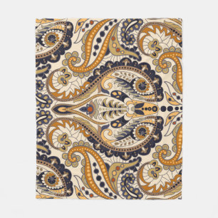 Paisley Floral: kleurrijk naadloos design Fleece Deken