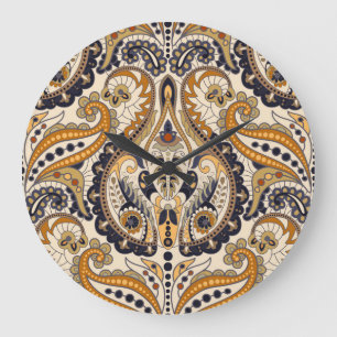 Paisley Floral: kleurrijk naadloos design Grote Klok