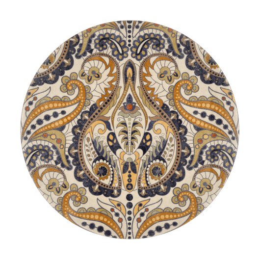 Paisley Floral: kleurrijk naadloos design Snijplank (Voorkant)