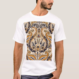 Paisley Floral: kleurrijk naadloos design T-shirt