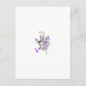 Paisley Floral Motif – Boho White Purple Orange Briefkaart (Voorkant)