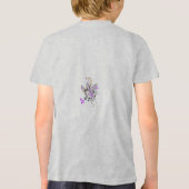 Paisley Floral Motif – Boho White Purple Orange  Tri-Blend Shirt (Achterkant)