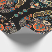 Paisley floral naadloos. Donkere achtergrond met Cadeaupapier (Hoek)