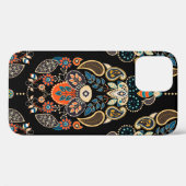 Paisley floral naadloos. Donkere achtergrond met Case-Mate iPhone Case (Achterkant (horizontaal))