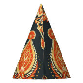 Paisley Floral: Oosters Etnaadloos Feesthoedjes (Achterkant)