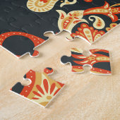 Paisley Floral: Oosters Etnaadloos Legpuzzel (Zijkant)