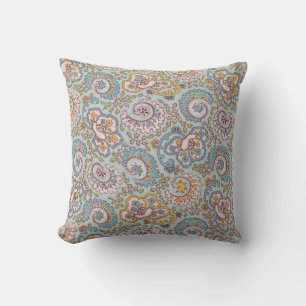 Paisley Floral op lichtblauw Sierkussen