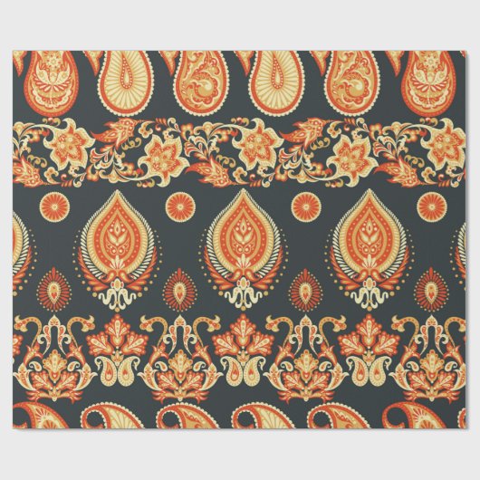 Paisley Floral oriental etnische Pattern. Naadloos Cadeaupapier (Vlak)