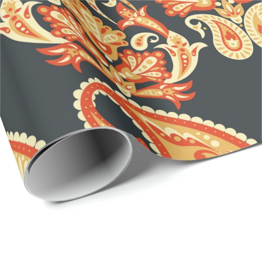 Paisley Floral oriental etnische Pattern. Naadloos Cadeaupapier (Rol Hoek)