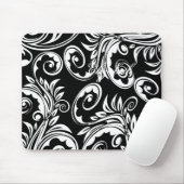 Paisley floral patroon zwart wit muismat (Met muis)