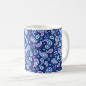 Paisley Floral Pattern - Blauw Koffiemok (Voorkant rechts)