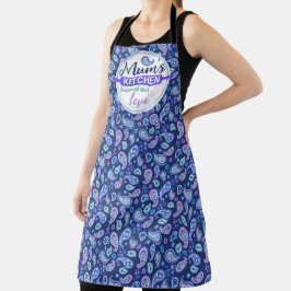 Paisley Floral Pattern - Blauw Schort