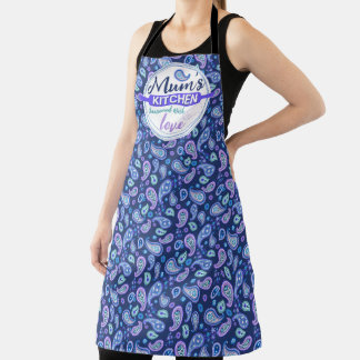 Paisley Floral Pattern - Blauw Schort