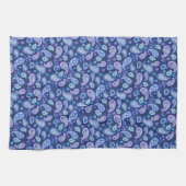 Paisley Floral Pattern - Blauw Theedoek (Horizontaal)
