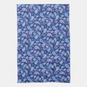 Paisley Floral Pattern - Blauw Theedoek (Verticaal)