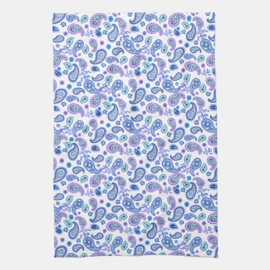 Paisley Floral Pattern - Wit Theedoek (Verticaal)
