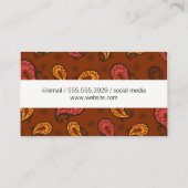 Paisley Flower Doodles Visitekaartje (Achterkant)