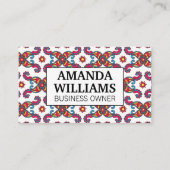 Paisley Flower Pattern Visitekaartje (Voorkant)