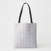 Paisley Flower Stippen Paarse Roze Groen Patroon Tote Bag (Voorkant)