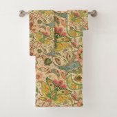 Paisley Flower Towel Set Bad Handdoek (Insitu)