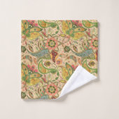 Paisley Flower Towel Set Bad Handdoek (Wasdoekje)