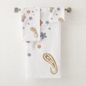 Paisley Flowers Floral Bathroom Towel sets Bad Handdoek (Insitu)