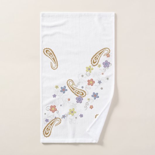 Paisley Flowers Floral Bathroom Towel sets Bad Handdoek (Handdoek)