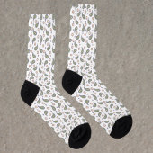 Paisley Flowers Polka Dots Groen Roze Paarse Sokken