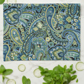 Paisley Forest Groen Keukenhanddoeken (Gevouwen)