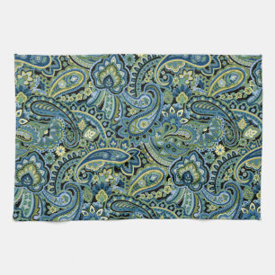 Paisley Forest Groen Keukenhanddoeken