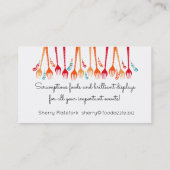 paisley forks party food chef catering culinaire visitekaartje (Achterkant)