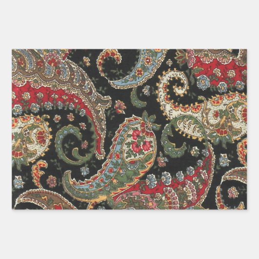 Paisley Fractal Inpakpapier Vel (Voorkant 3)