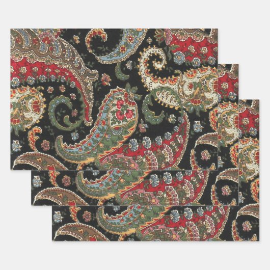 Paisley Fractal Inpakpapier Vel (Set)