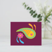 Paisley Fun Briefkaart (Staand voorkant)