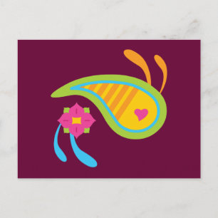 Paisley Fun Briefkaart