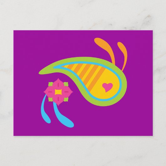 Paisley Fun Briefkaart (Voorkant)