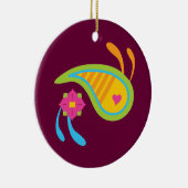 Paisley Fun Keramisch Ornament (Rechts)