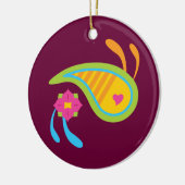 Paisley Fun Keramisch Ornament (Links)