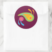Paisley Fun Ronde Sticker (Tas)