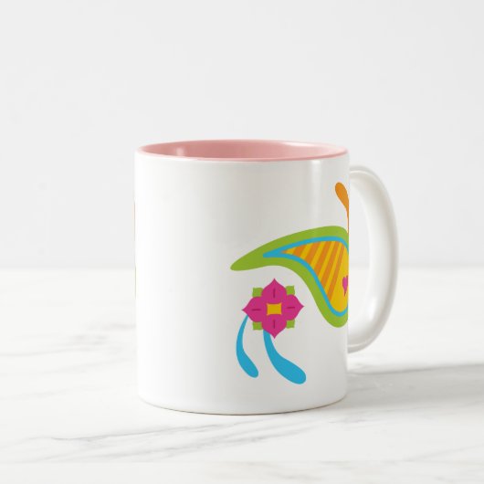 Paisley Fun Tweekleurige Koffiemok (Voorkant rechts)