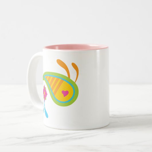 Paisley Fun Tweekleurige Koffiemok (Voorkant links)